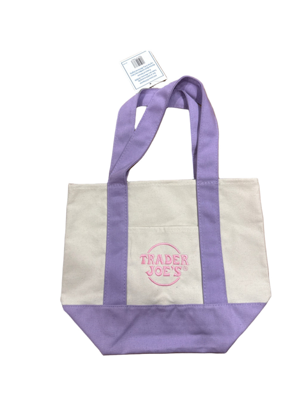 NWT Trader Joe's Mini Canvas Tote Bag